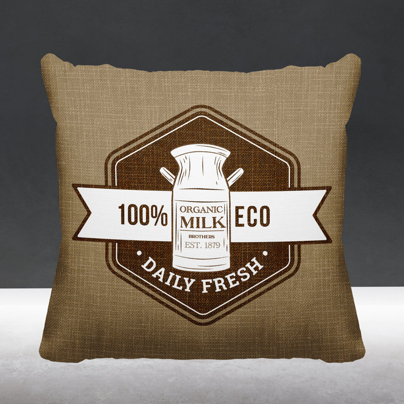 Coussin intérieur / extérieur Macdonald Farm House, Beige, L 15 po x H 15 po
