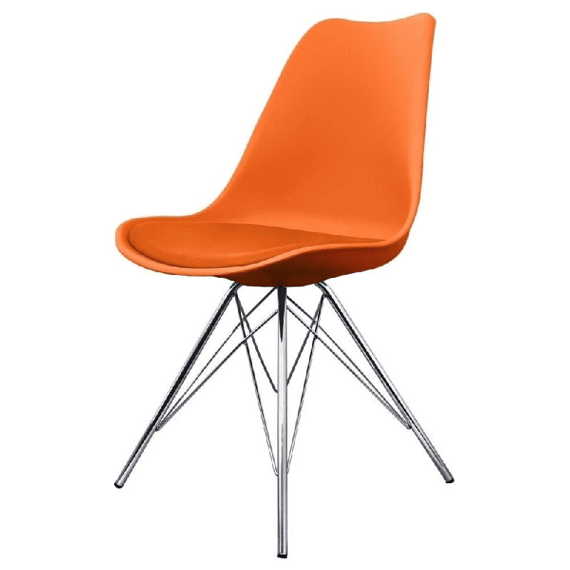 Topeka 45cm H Upholstered Side Chair, Orange