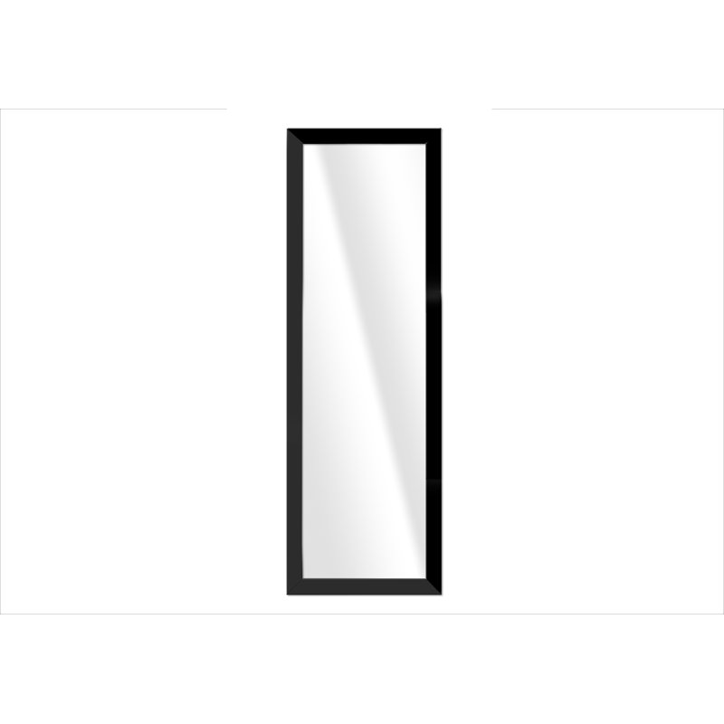Jarel Wood Flat Wall Mirror, 127cm H x 47cm W, Black