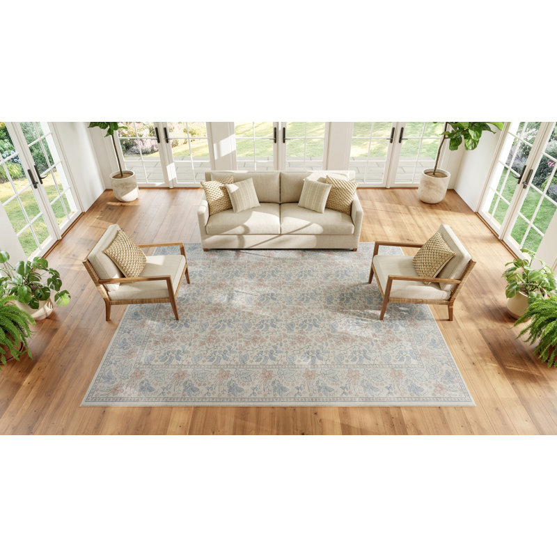 Tapis d'intérieur multicolore ivoire Nourison Botanical Washables 7 pi 6 po x 9 pi 10 po, Ivoire multicolore