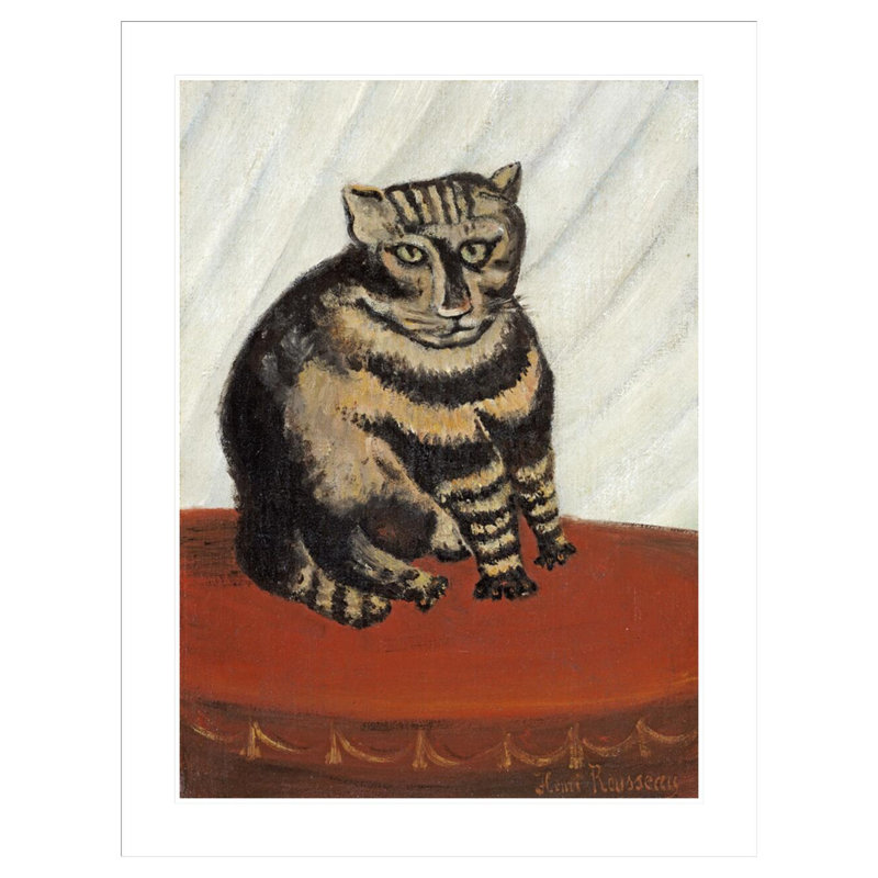«The Tabby» par Henri Rousseau, impression giclée sur cadre, H 41,5 po x l 32,05 po