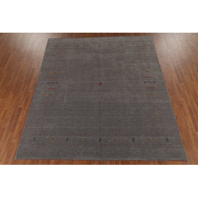 Tapis tribal gris Gabbeh 8