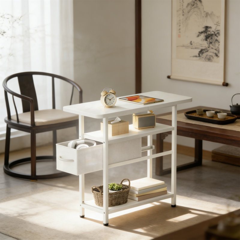 30cm W Metal Bedside Table