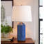 Lampe de table géométrique moderne en céramique avec ampoule à DEL H 24,5 po Woodlynne