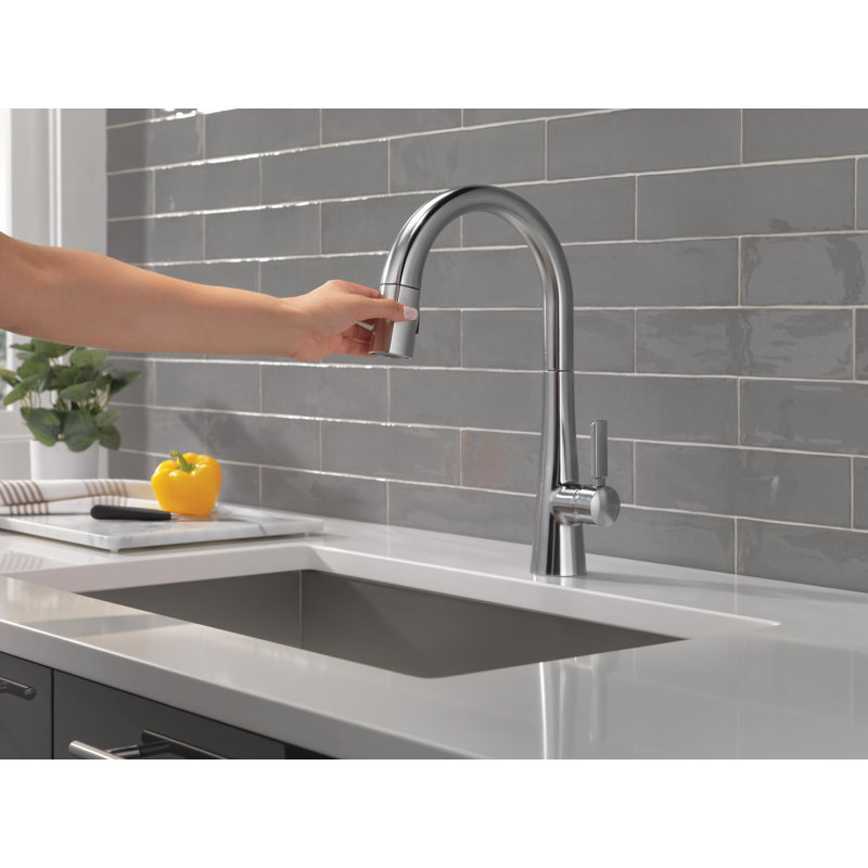 Monrovia Pull Down Single Handle Kitchen Faucet, Arctic Stainless