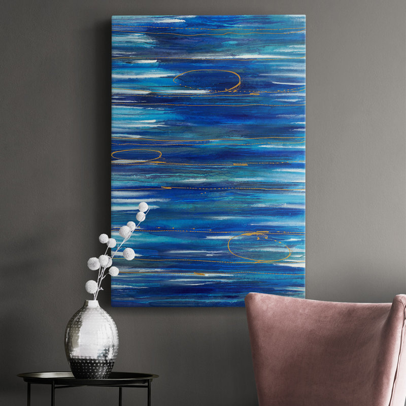 Monde aquatique sur toile, H 12 po x l 8 po x P 1 po