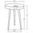 Landen Round Solid Tree Trunk Side Table Natural and Black