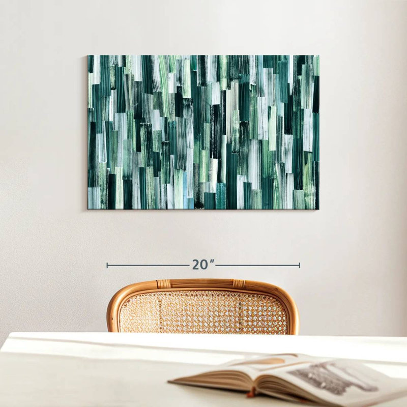 Avery Emerald Brushstrokes, 16" H x 24" W