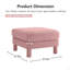 Repose-pieds rembourré carré en polyester-1502249703
