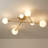 6 - Light Sputnik Glass Globe Linear Semi Flush Mount -24253038