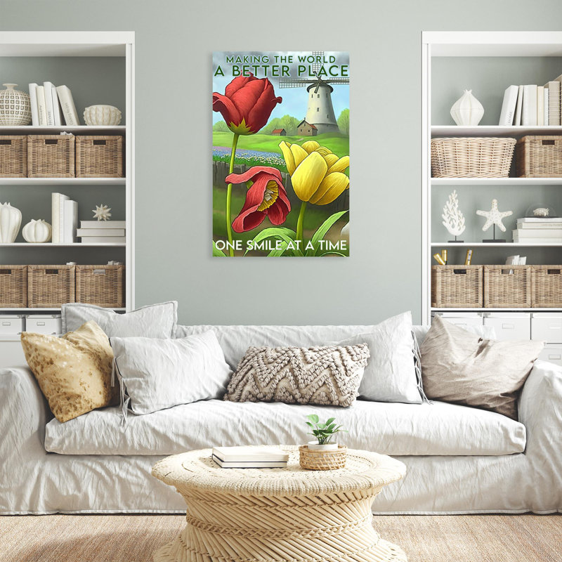 «One Smile At A Time», impression sur toile, H 20 po x l 16 po x P 1,25 po
