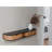 Entryway retro floating console, Modern floating wooden bedside table shelf drawer, Mounted wall nightstand