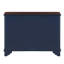 Console rétro de 40 po avec rangement intégré, idéale pour l'entrée. Étagères réglables. Plateau bleu marine/marron. Construction en bois massif.