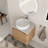 Eaton 24'' Wall Mounted Bathroom Vanity Set with Engineered Stone Top-775019184