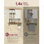 Armoire de salle de bain murale, armoire de rangement murale à pharmacie Farmhouse avec 2 portes de grange, tablette réglable, barre à serviettes, 7,9 po x 18,1 po x 24 po