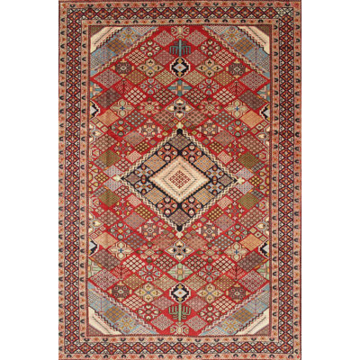 Tapis brun / rouge traditionnel
