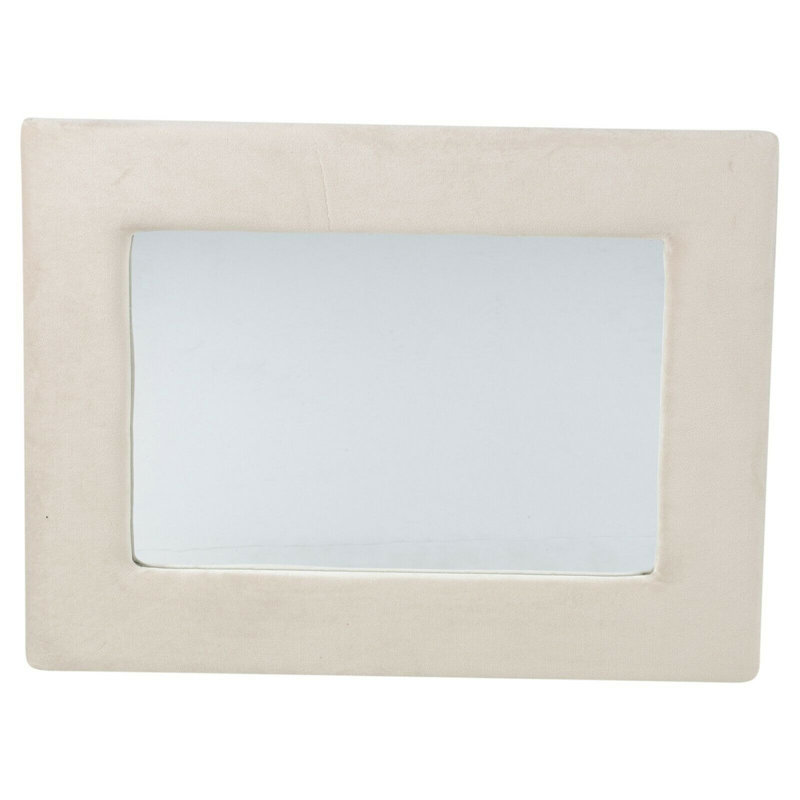 Lemke Flat Wall Mirror, Cream