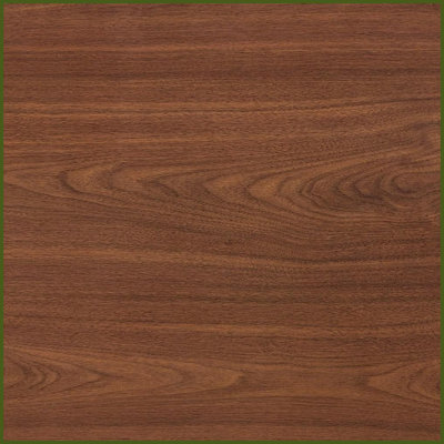 Table basse en panneau de fibres à densité moyenne de couleur noyer avec pieds en verre trempé, 39,3 po x 21,6 po - Assemblage facile Antidérapant