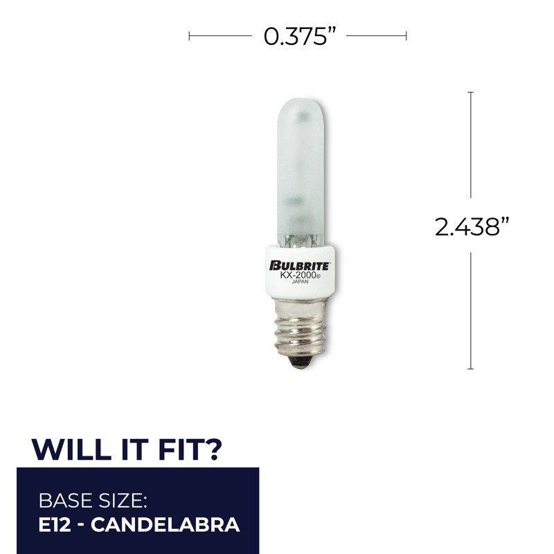 Ampoule 60 W T3 E12 à intensité variable au xénon / krypton