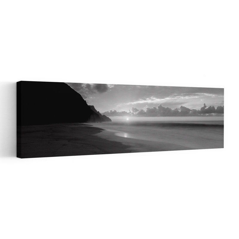 Kalalau Beach Sunset Na Pali Coast Hawaii USA by Leo L. Larson - Wrapped Canvas Panoramic Print, 121.92 cm H x 40.64 cm W