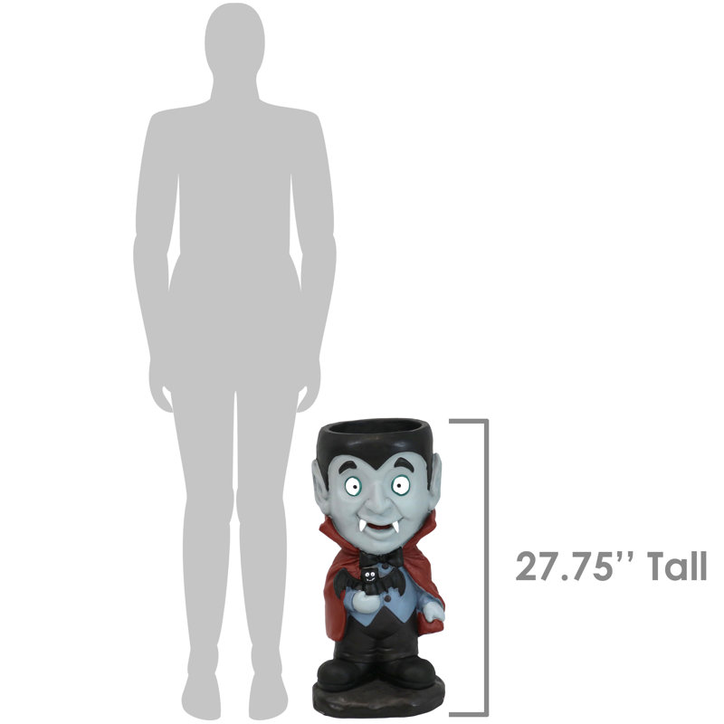 Count Dracula Halloween Statue with Candy Bowl