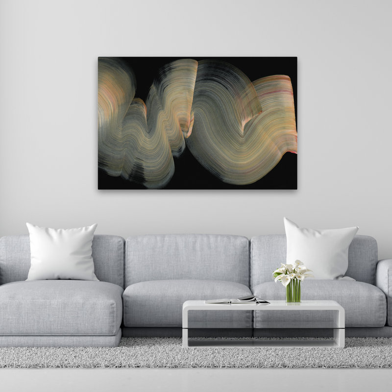 Tourbillon de lumière - mouvement abstrait contemporain, H 40 po x l 60 po