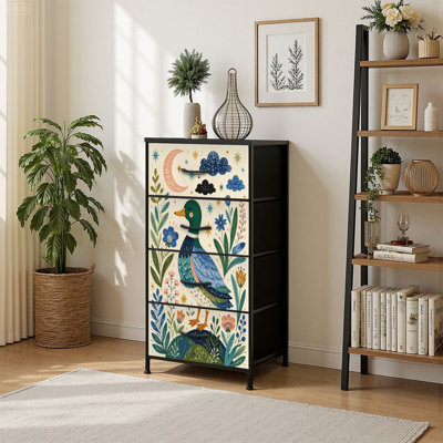 Commode de rangement verticale 4 tiroirs