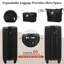 Ensemble de 5 valises semi-ouvertes à ouverture semi-rigide avec valise légère et port USB TSA-1790315296