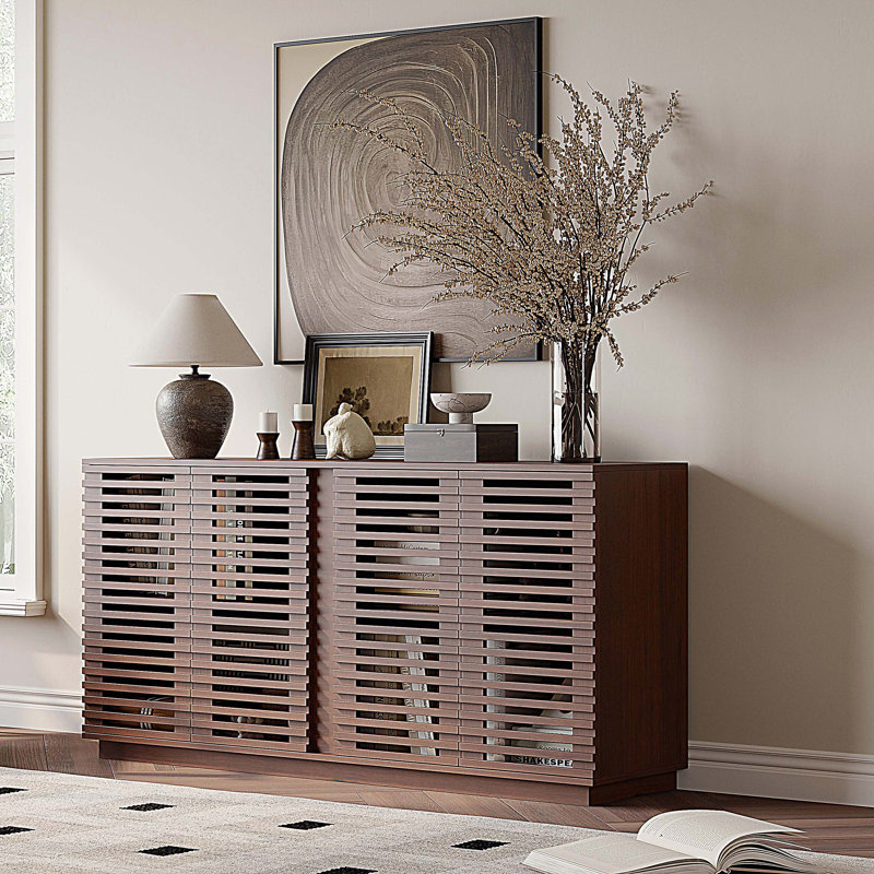 Buffet Sideboard With Solid Wood Doors