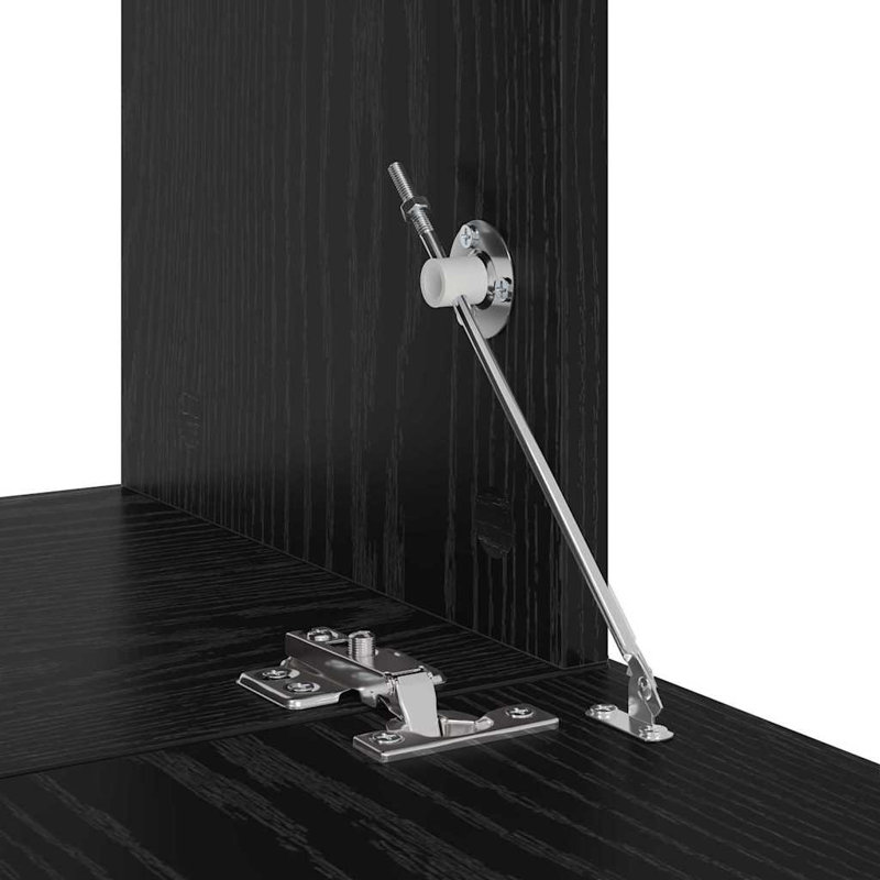 TV Cabinet Set Wall-Mounted 5 Pcs 181 X 30 X 120 Cm, Black Oak