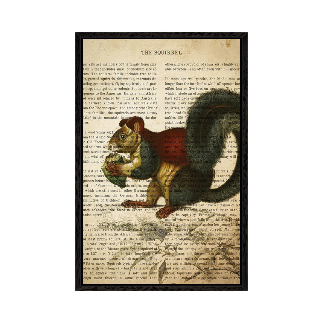 Vintage Eichhörnchen von Aged Pixel - Galerie-verpackte Leinwand Giclée auf Leinwand