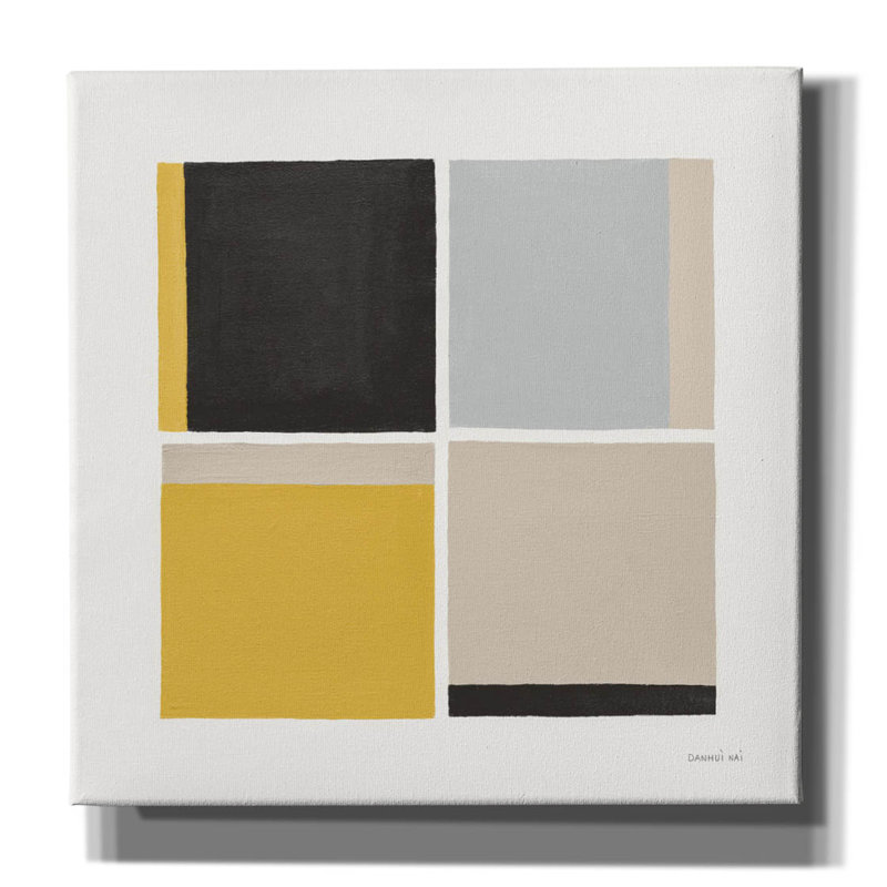  «Quadrants Yellow» par Danhui Nai, art mural sur toile