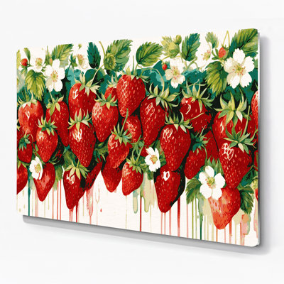 Fruit, fraise, art mural en métal beige