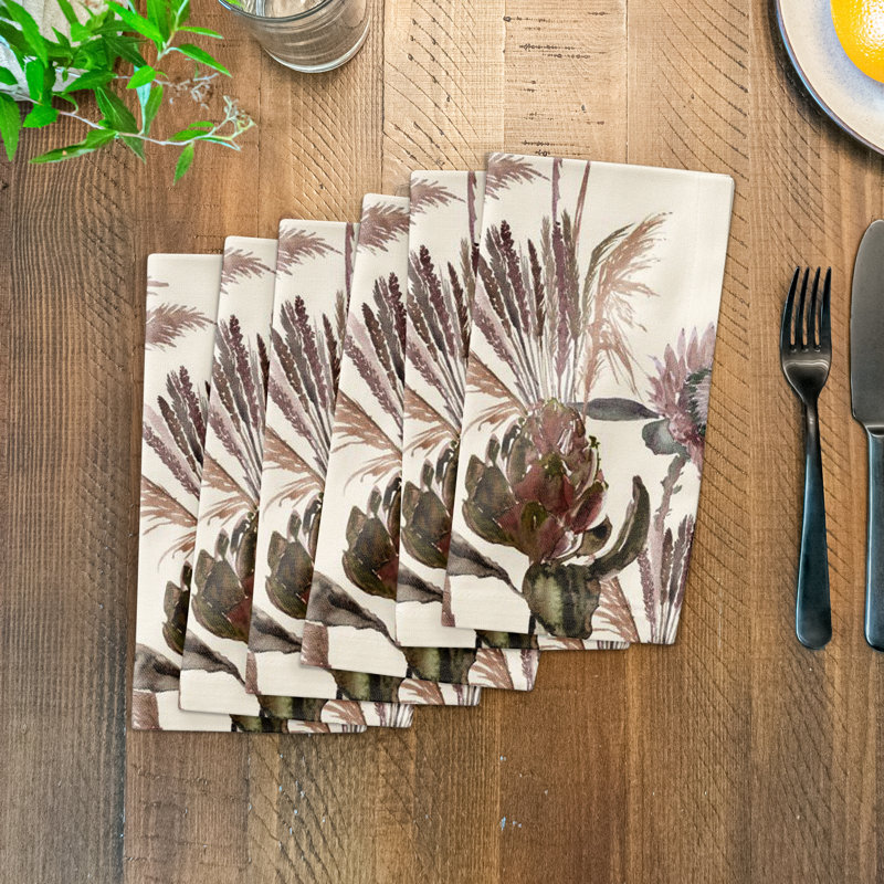 Serviette Protea Blooms, Crème