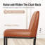 Tabouret de comptoir rembourré 24 po Romilio en similicuir brun pour la cuisine et la salle à manger-111846132-93557368
