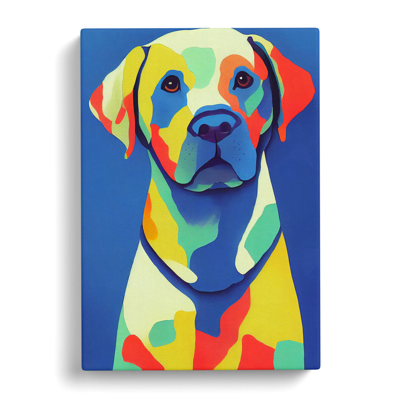 Diandre Labrador Retriever Abstract Vol.6 - Wrapped Canvas, 50cm H x 35cm W x 3cm D