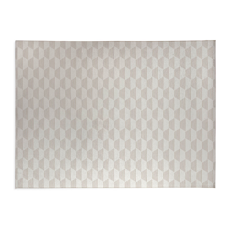 Hexaline Kids Play Mat, Rectangle 4' x 6', Taupe