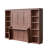 Azfar Murphy Bed with Desk and Bookshelf, White-673621515-691612078