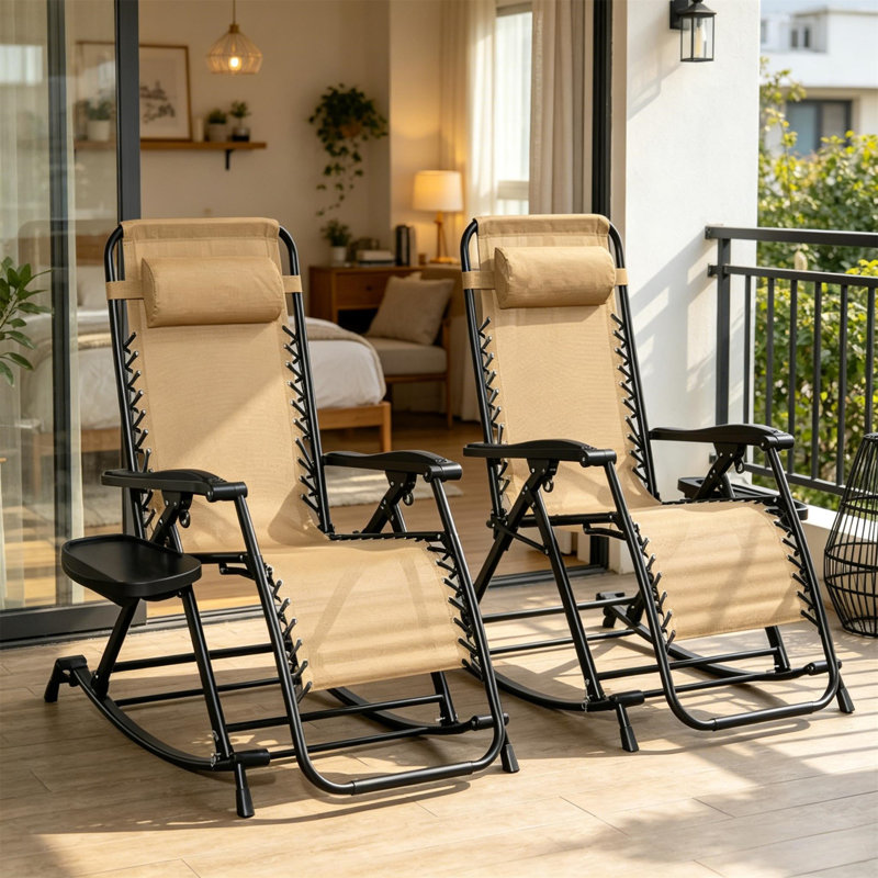 Chaises inclinables pliables