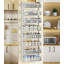 Organisateur de garde-manger à 8 niveaux avec paniers en maille, étagère à épices réglable et stable pour la cuisine et la salle de bain (l 8 po x 8 po, blanc)