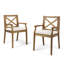 PERLA DINING CHAIR,2PCS With 2 Cushions,For Backyard, Poolside, Garden-1620512731-1620512728