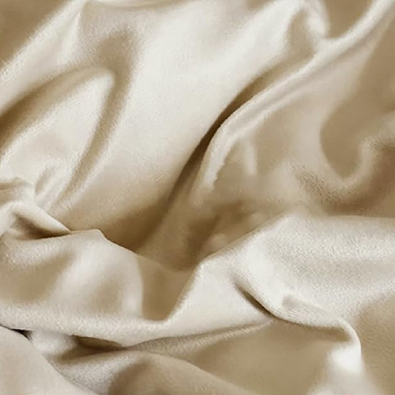 Velvet Duvet Cover Set Luxury Super Warm Winter Bedding Set, King Duvet Cover + 2 Standard Pillowcases, Beige