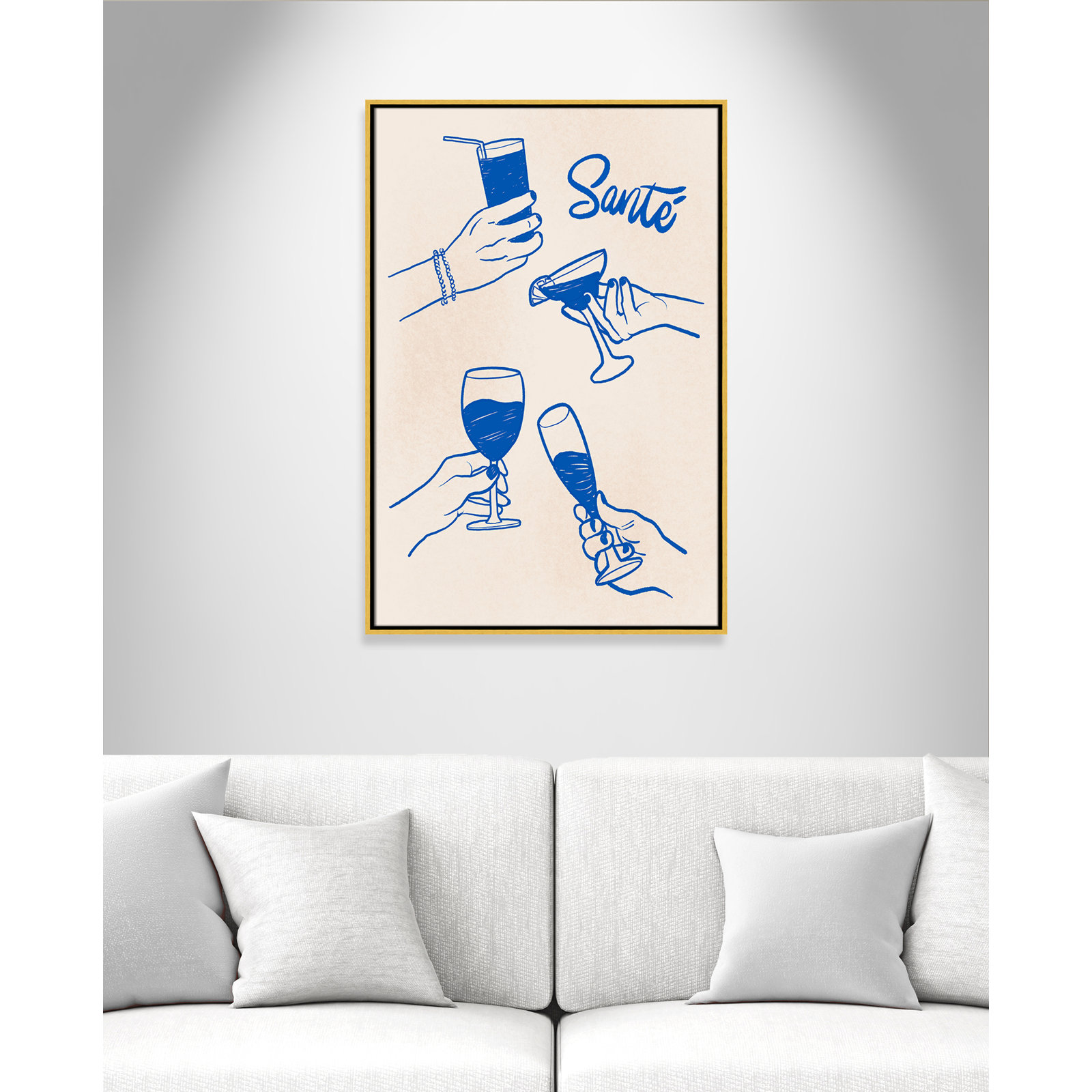 Sante Print by Kimberly Allen, 25.5'' W x 37.5'' H, Gold Floater