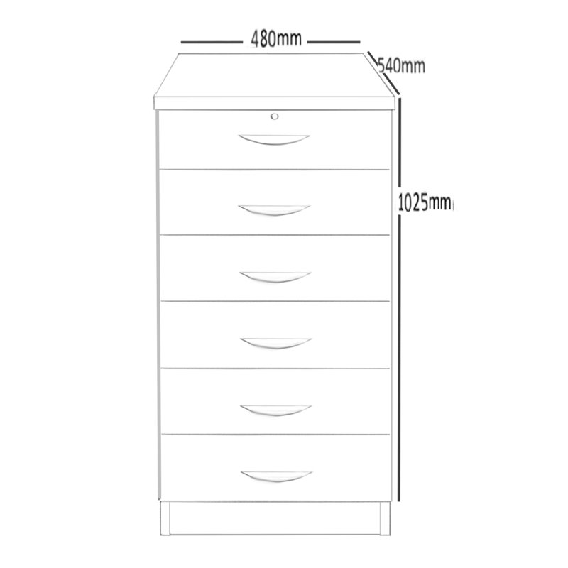 4 -Drawer Storage Cabinet, Black Havana