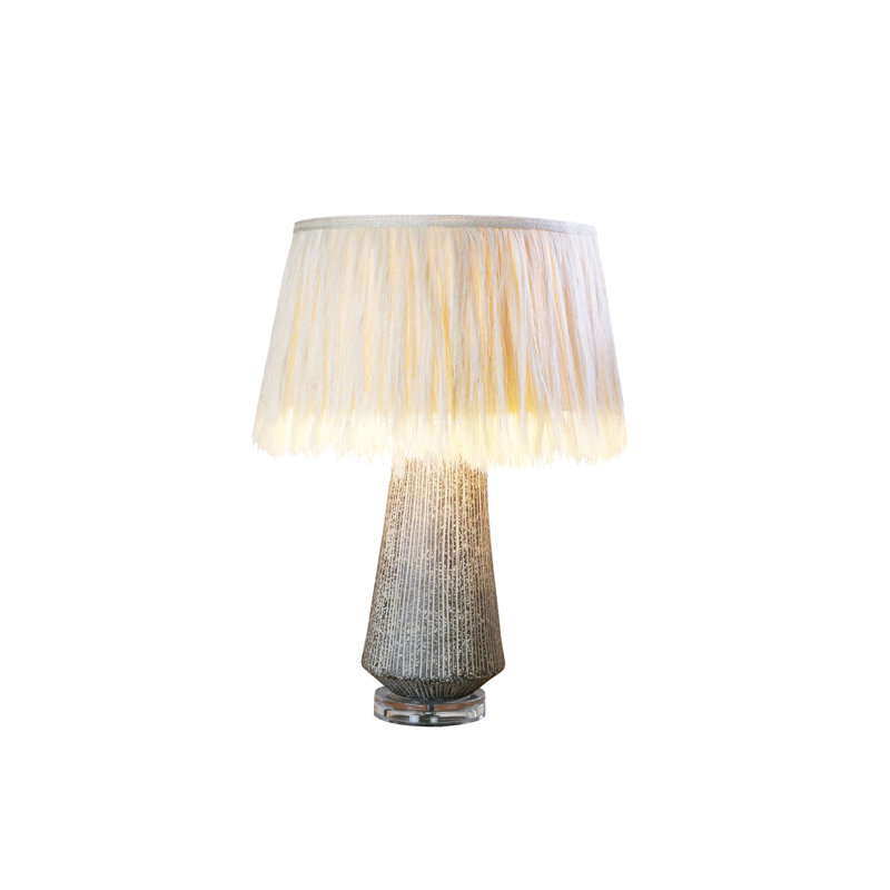 Lampe de table brun antique 22,5 po