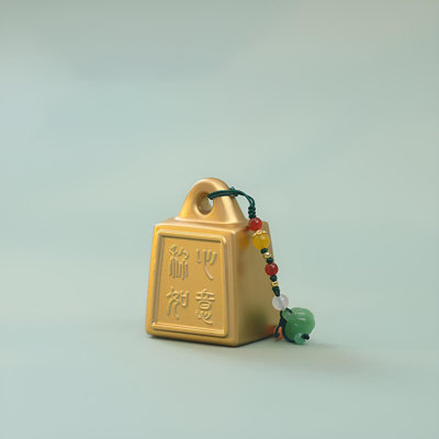 Solid Brass Lucky Weight Scale Ornament - Auspicious Desktop Decor