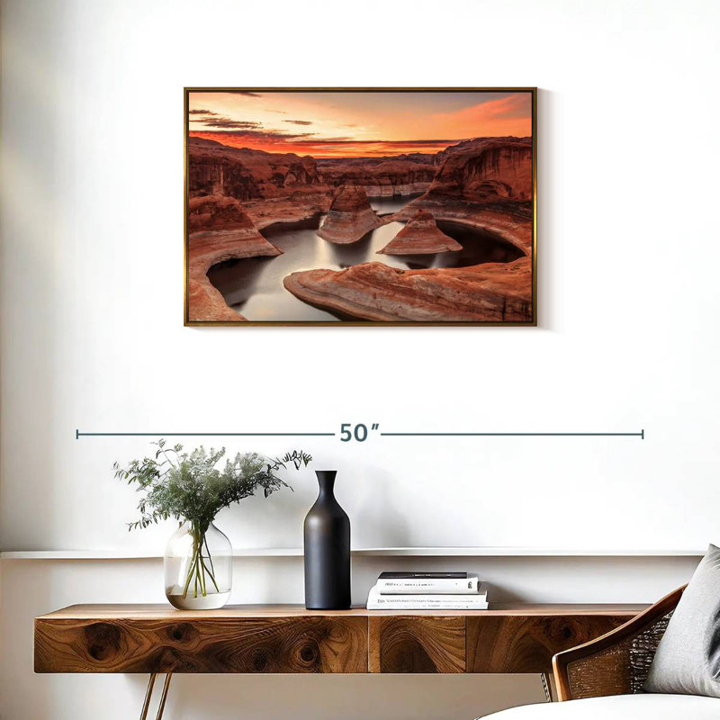 Lac Powell, Cadre flottant doré, 31 po x 21 po