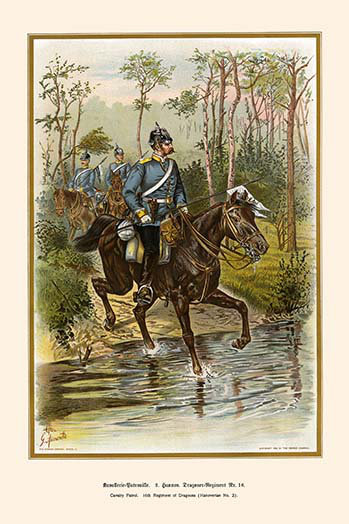 Cavalerie de cavalerie de l’ancien régiment-impression, H 30 po x l 20 po x P 1,5 po
