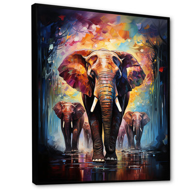 «Darriel Thailande Elephant Parade I», reproduction sur toile