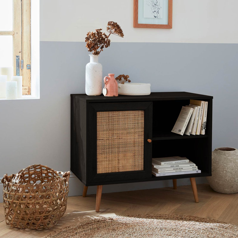Rectangle Cabinet Accent Chest, Black